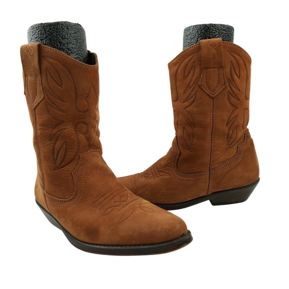 Nicole Boots Womens 6 B Brown Leather Slouch Boots Made in Spain - Picture 3 of 12